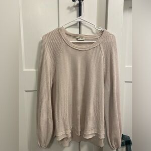 Light Pink Long Sleeve Blouse - Size Large